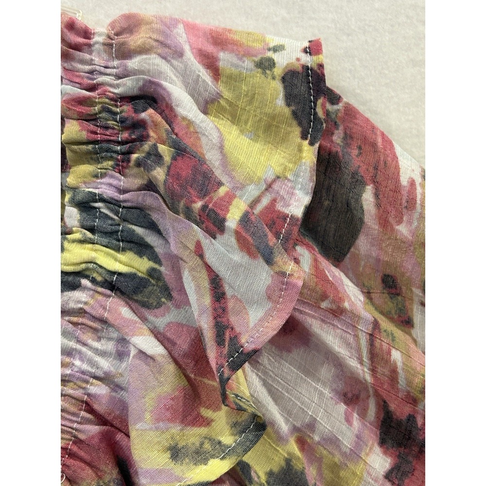 Zac & Rachel 3/4 Sleeve or Off Shoulder Blouse Sz2X Floral Lilac Rose Multicolor - Picture 4 of 10
